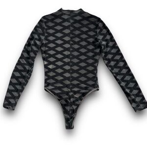 Women’s Long Sleeve Sheer Mesh Bodysuit